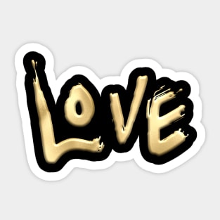 Gold Love Sticker